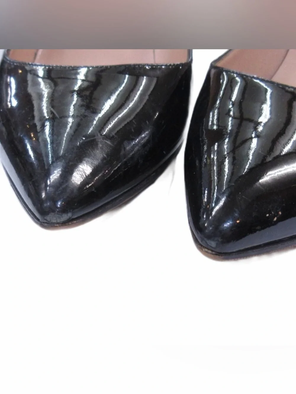 VALENTINO GARAVANI Patent Leather Pumps Gold Rockstud Heels Black 36